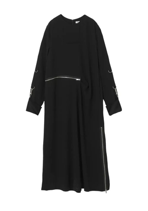 Undercover zip-detail ring-embellished dress - Black