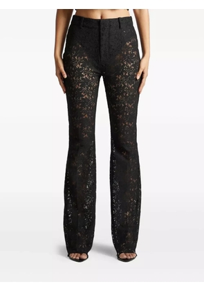 Manière De Voir lace flared trousers - Black