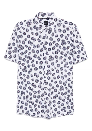 BOSS floral-printed shirt - White