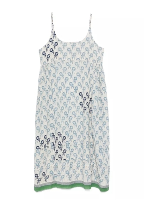 INJIRI floral-print midi dress - Neutrals