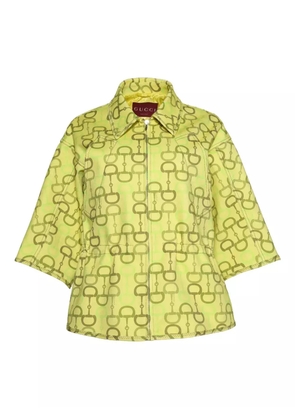 Gucci horsebit-print jacket - Green