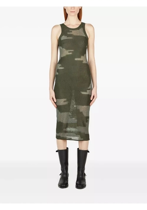 Durazzi Milano abstract-print midi dress - Green