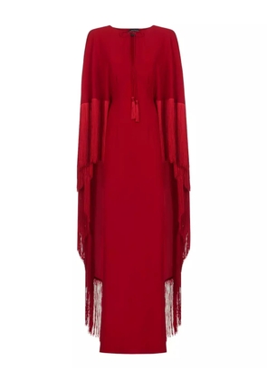 Taller Marmo 1974 fringe cape dress - Red