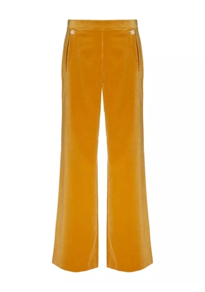 Temperley London Clove velvet flared trousers - Yellow