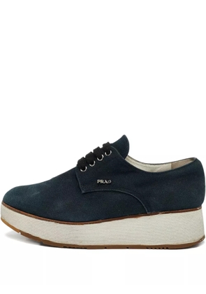 Prada Pre-Owned leather platform sneakers - Blue