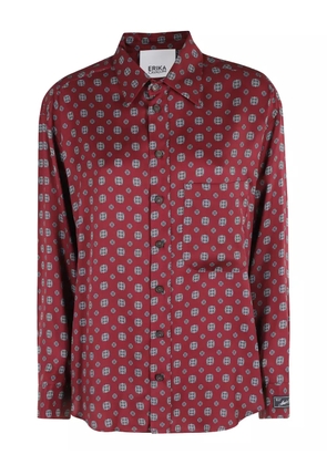 Erika Cavallini patterned button-down shirt - Red