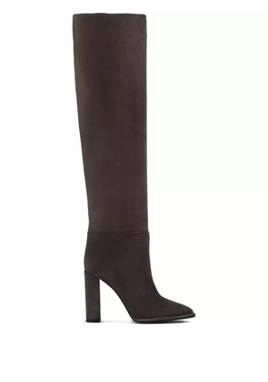 Le Silla 110mm Elsa block-heel suede boots - Grey