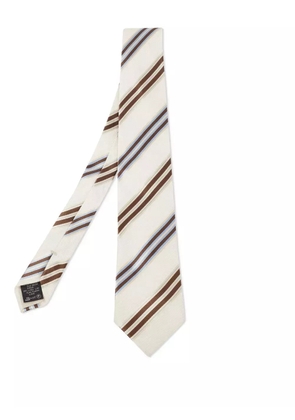 Ermenegildo Zegna Vintage diagonal-stripe tie - Neutrals
