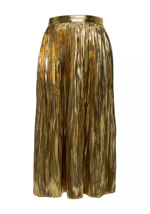 Mes Demoiselles pleated midi skirt - Yellow