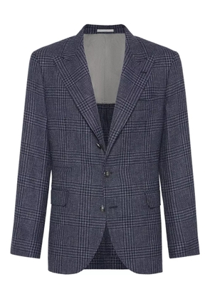 Brunello Cucinelli Prince of Wales check blazer - Blue
