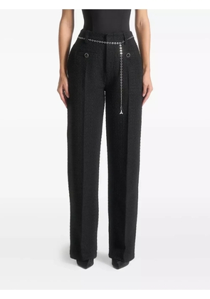 Manière De Voir Nathalie belted tweed trousers - Black