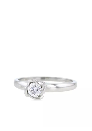 Fred 2010s platinum Fleur Céleste diamond solitaire ring - Silver