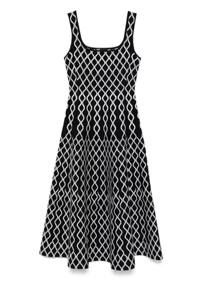 Maje geometric-print midi dress - Black