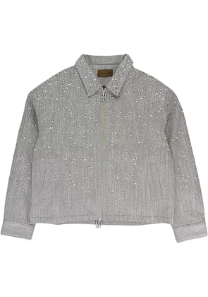 BIRTH OF ROYAL CHILD rhinestone-embellished 'Light Grey' jacket