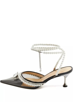 MACH & MACH 105mm crystal-embellished pumps - Black