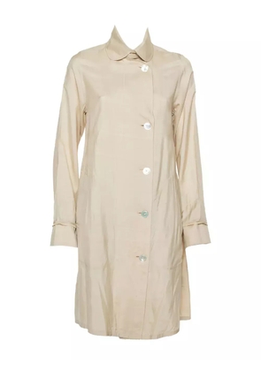 Polo Ralph Lauren double breasted silk coat - Neutrals