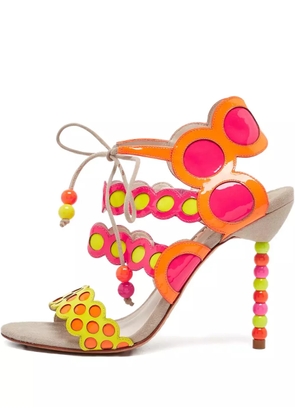 Sophia Webster pre-owned 115mm cut-out beaded sandals - Pink