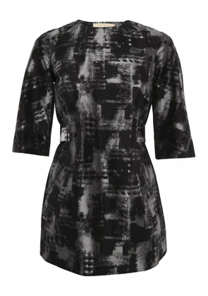 Michael Kors Vintage abstract-print belted tunic - Black