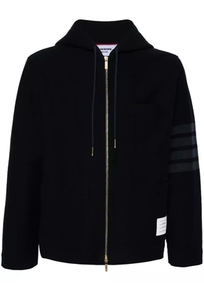 Thom Browne 4 Bar-stripe hooded jacket - Blue