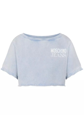 MOSCHINO JEANS denim cropped T-shirt - Blue