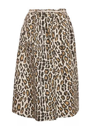 Nanushka pre-owned leopard-print drawstring skirt - Brown