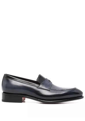 Santoni leather loafers - Blue