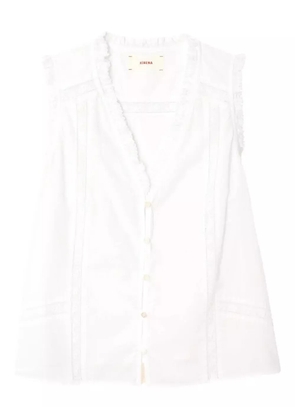Xirena sleeveless ruffled top - White