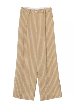 Alysi pleated striped trousers - Neutrals