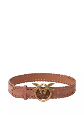 PINKO braided Love Birds-buckle belt - Neutrals