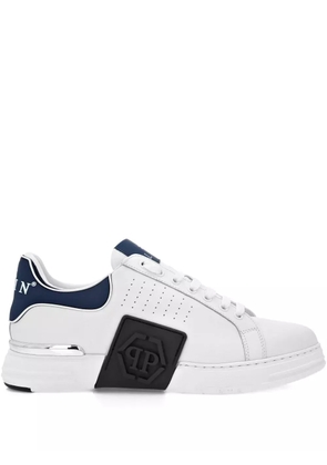 Philipp Plein nappa-leather low-top sneakers - White