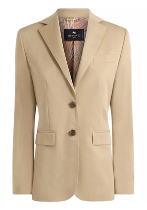 ETRO Pegaso-buttons cotton blazer - Neutrals