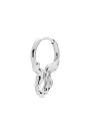 Maria Black 14kt white gold Papillon huggie earring - Silver