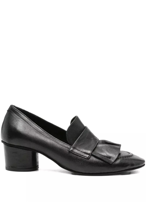 kudeta 40mm ruffled leather loafers - Black