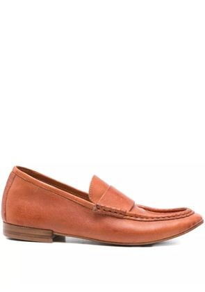kudeta leather penny-slot loafers - Brown