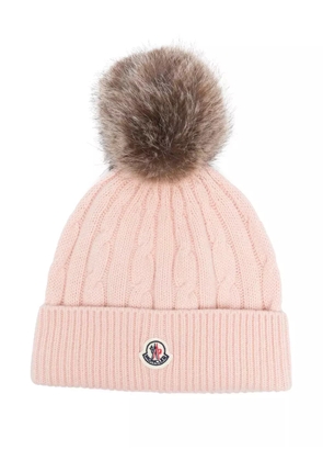 Moncler tricot beanie - Pink