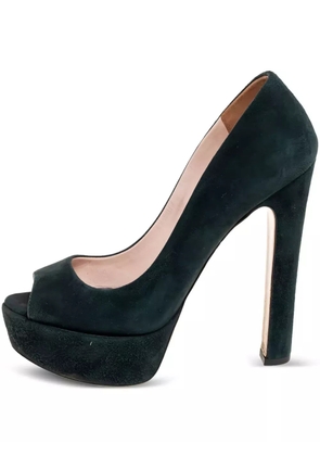 Miu Miu Pre-Owned 140mm platform pumps - Green