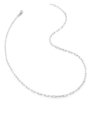 Monica Vinader 14kt white gold paperclip chain necklace - Silver