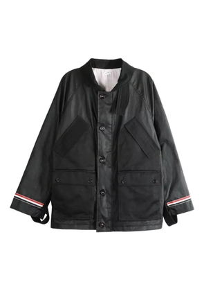 Thom Browne panelled buttoned jacket - Black