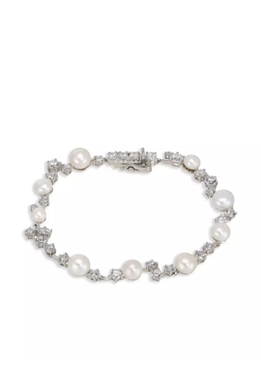 Anabela Chan 18kt white gold Petite Constellation pearl bracelet - Silver
