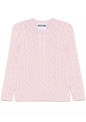 Moschino cable-knit sweater - Pink