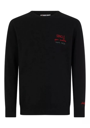 MC2 Saint Barth Heron embroidered crew-neck sweater - Black