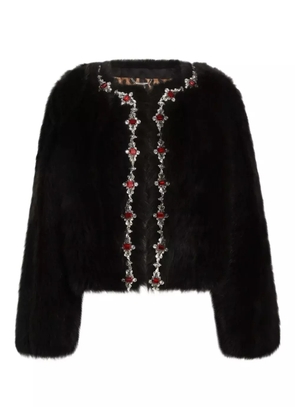 Dolce & Gabbana DNA rhinestone-embellished jacket - Brown