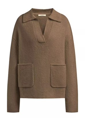 12 STOREEZ polo-neck patch-pocket sweater - Brown