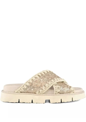 Mou criss-cross sandals - Neutrals