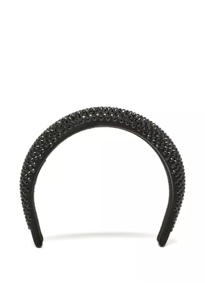 Prada Pre-Owned satin crystal-embellished headband - Black