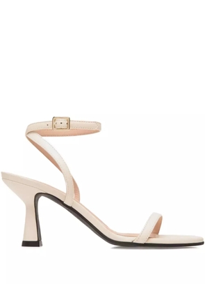 Bally ankle-wrap leather sandals - White