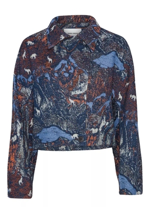 Henrik Vibskov cotton-wool blend jacket - Blue