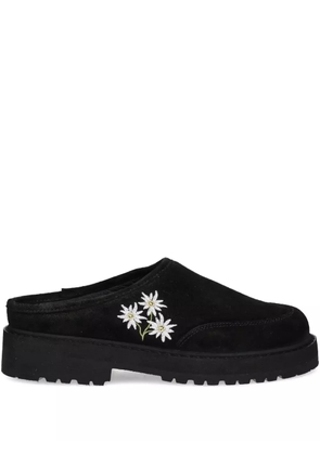 Diemme Maggiore Stella embroidered platform mules - Black