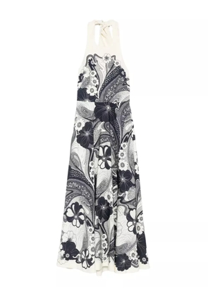ALEMAIS floral-print halter-neck maxi dress - Neutrals