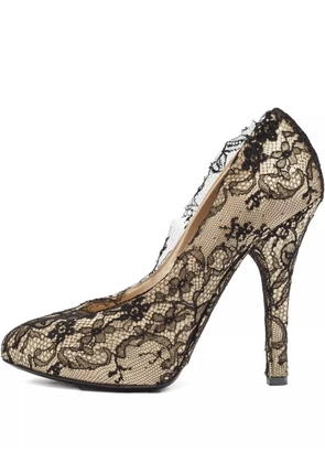 Dolce & Gabbana Pre-Owned 120mm lace-detailing pumps - Neutrals